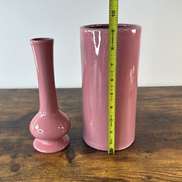 Elegant Pink Ceramic Vase Set - Picture 2 of 10